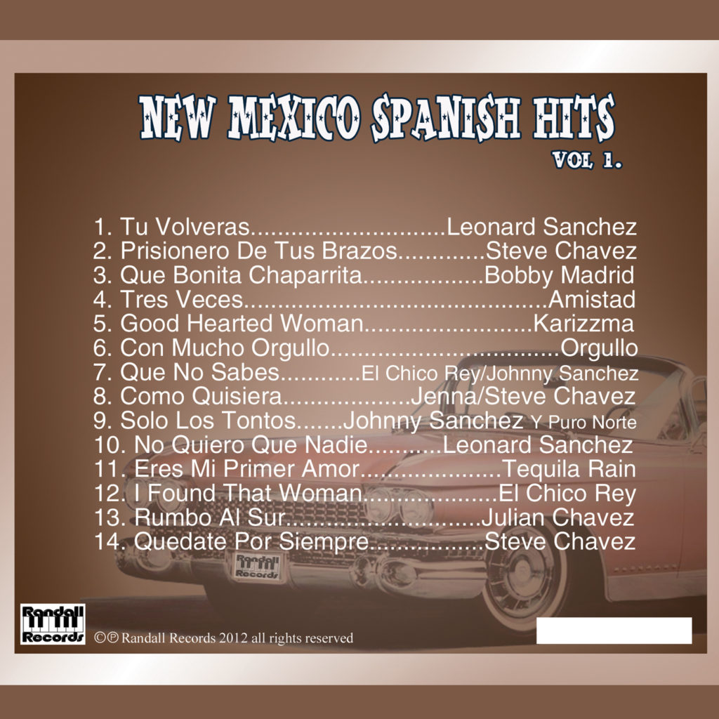 New Mexico Spanish Hits Vol. 1 Randall Records CD Atlantis CDS